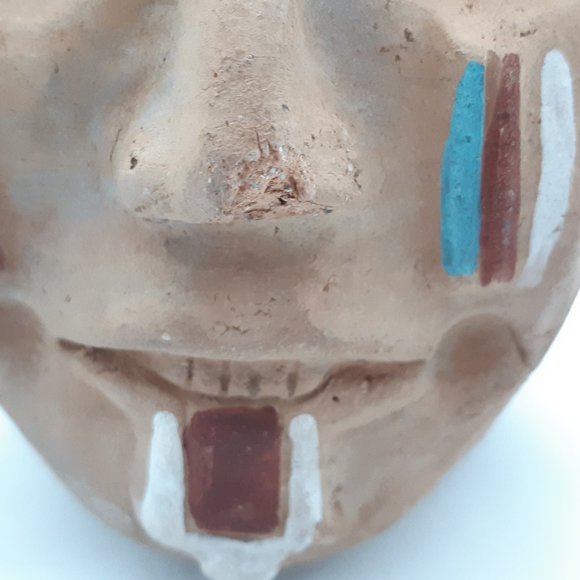 Terracotta Mayan Head Bust of the God Kukulkan - Picture 8 of 11